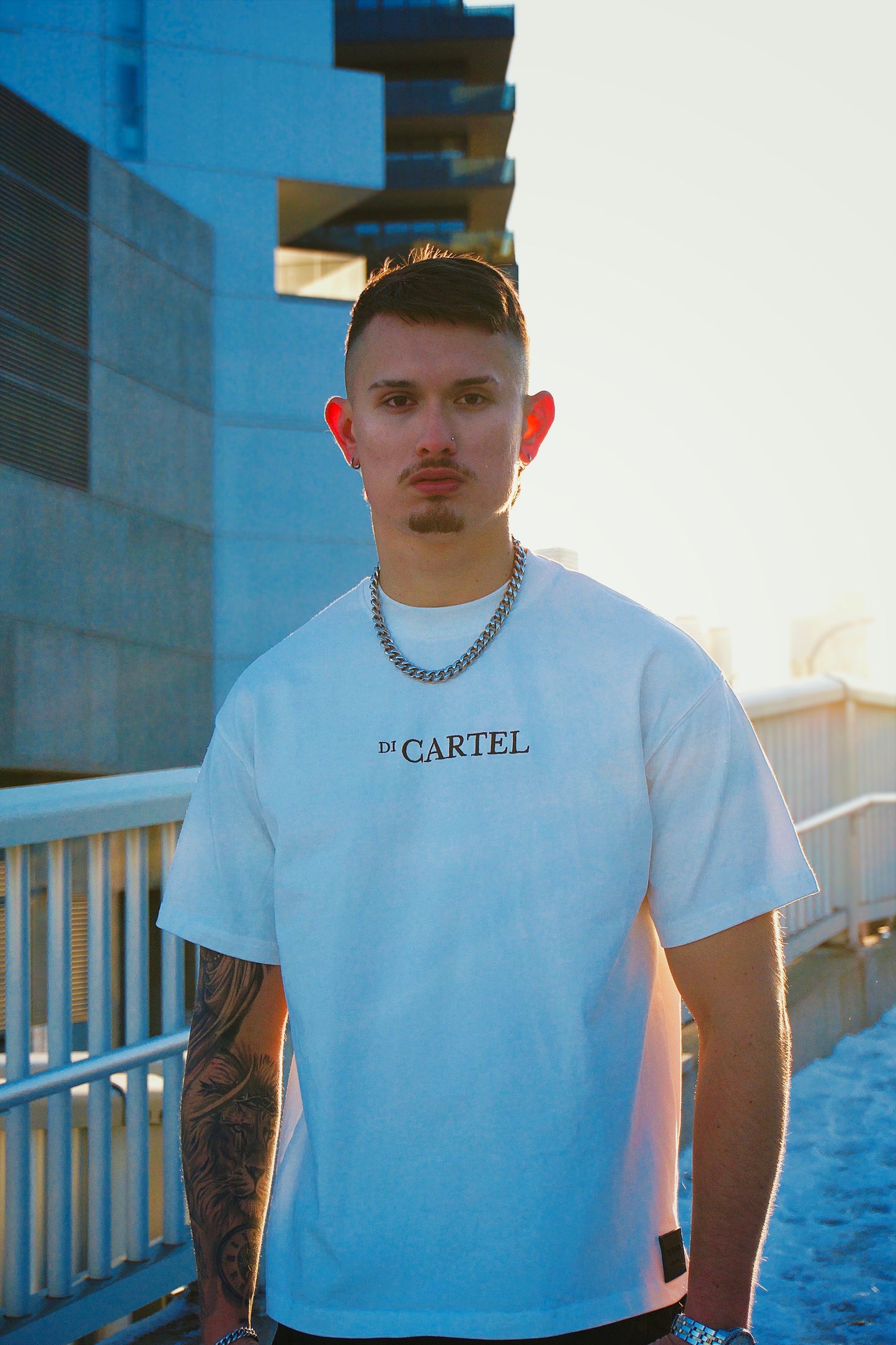 T-shirt blanc signature