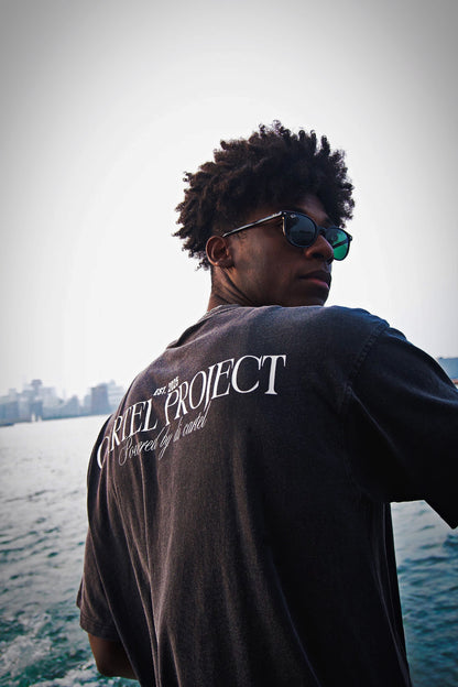 Black Acid Wash DC Tee