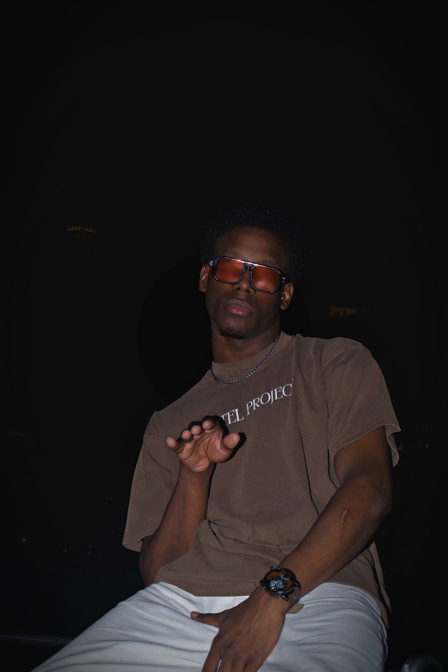 Brown Acid Wash DC Tee