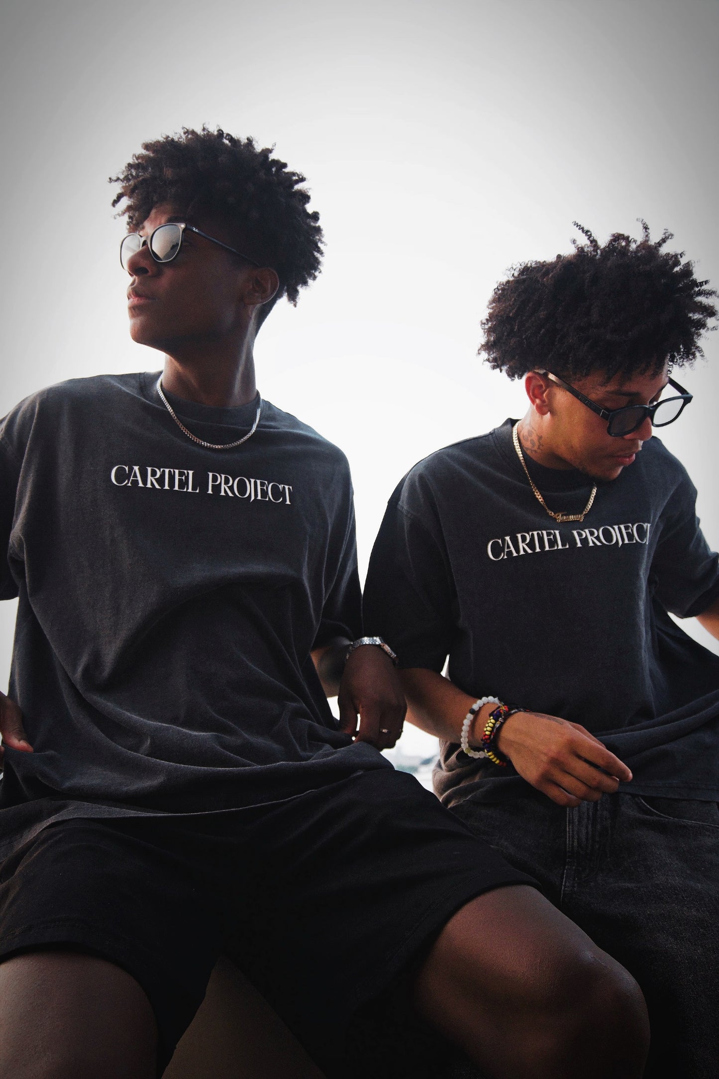 Black Acid Wash DC Tee