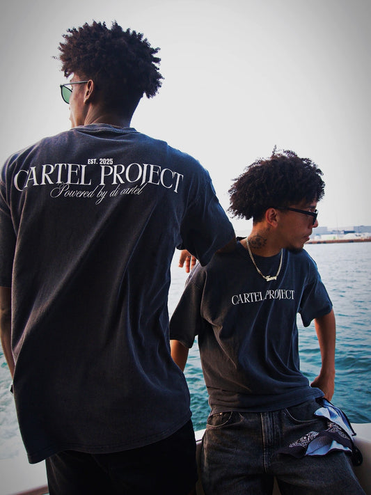 Black Acid Wash DC Tee